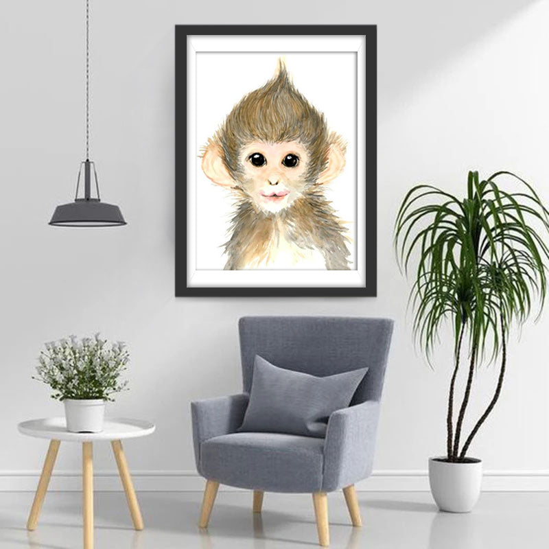 Een Schattig Aapje Diamond Painting