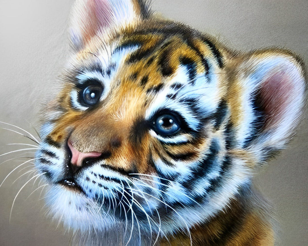 Een Schattig Klein Tijgerwelpje Diamond Painting