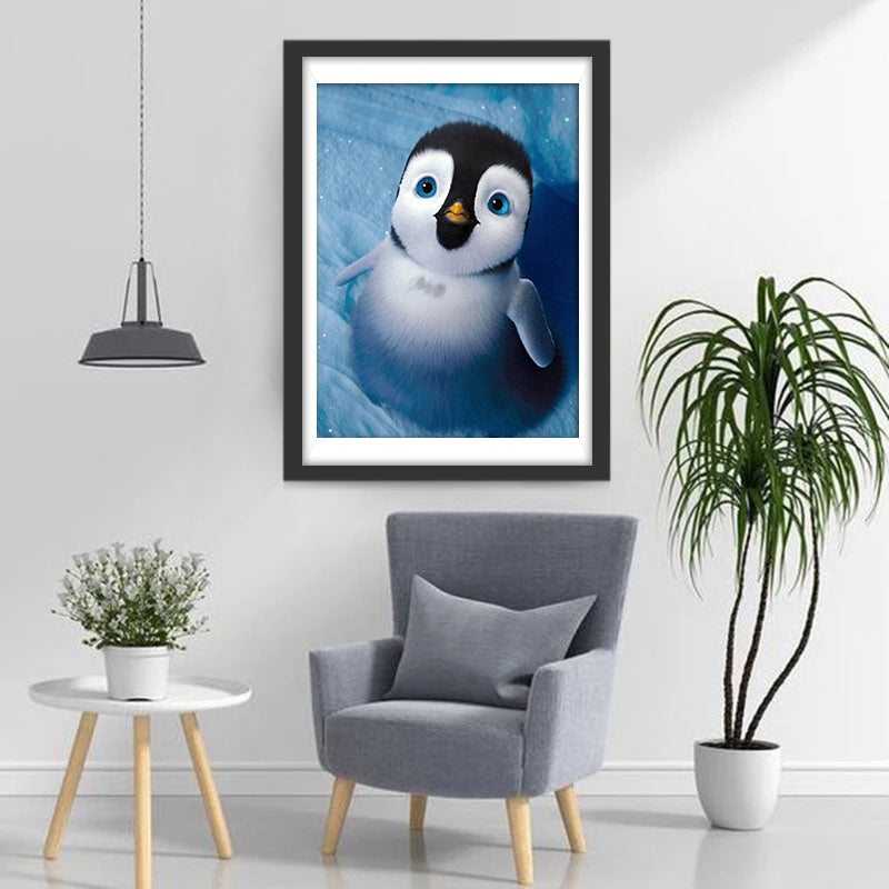 Een Schattige Kleine Pinguïn Diamond Painting