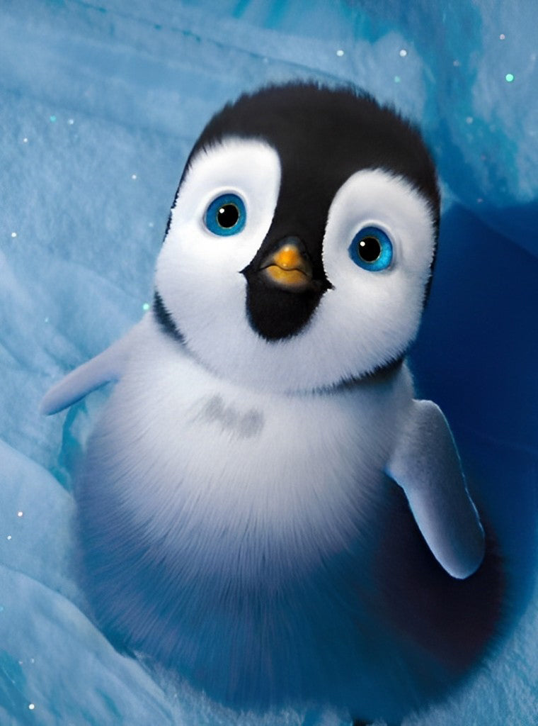 Een Schattige Kleine Pinguïn Diamond Painting