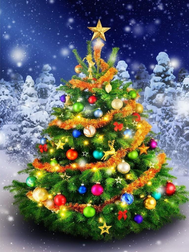 Een Schitterende Kerstboom met Prachtige Versieringen Diamond Painting