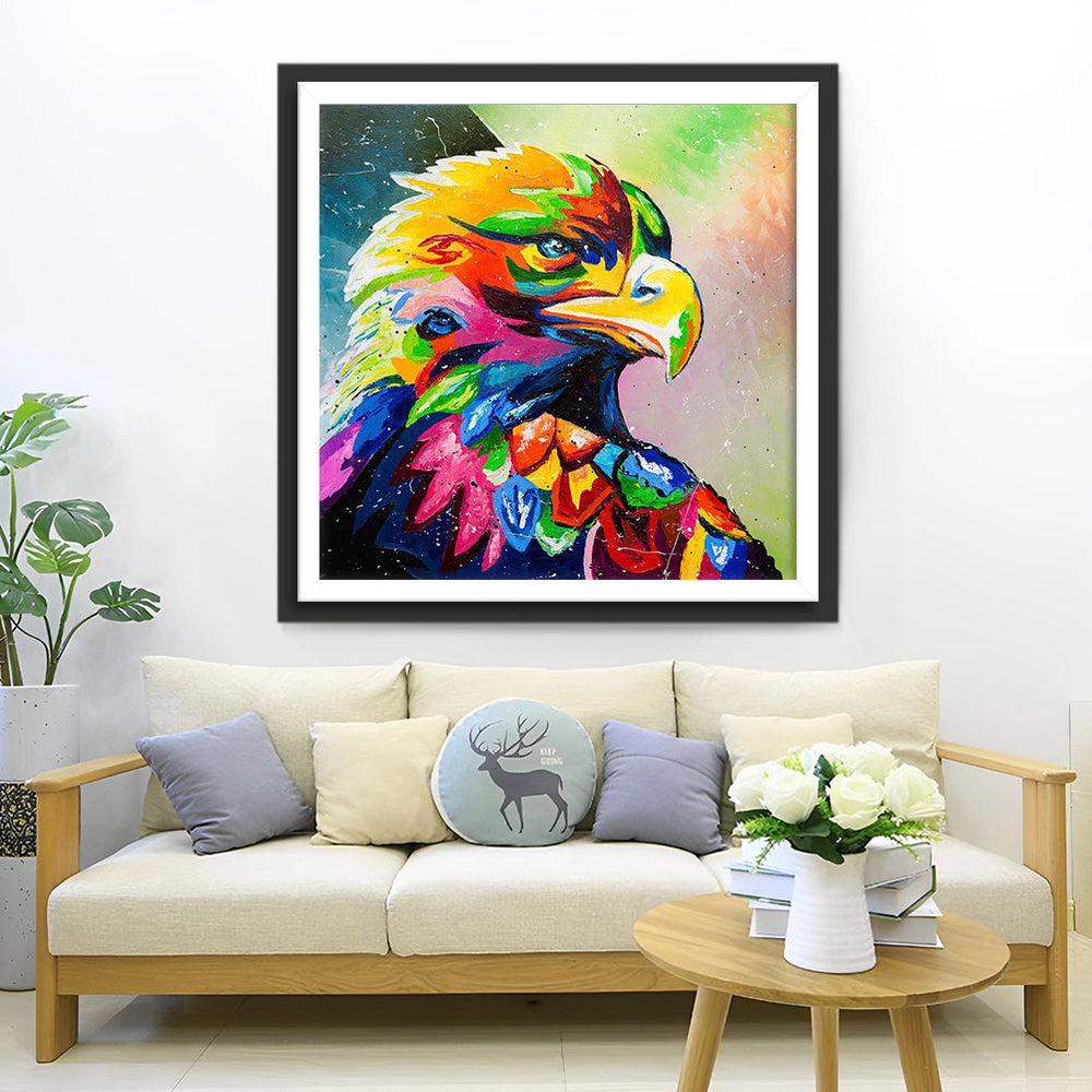 Een Serieuze Gekleurde Adelaar Diamond Painting