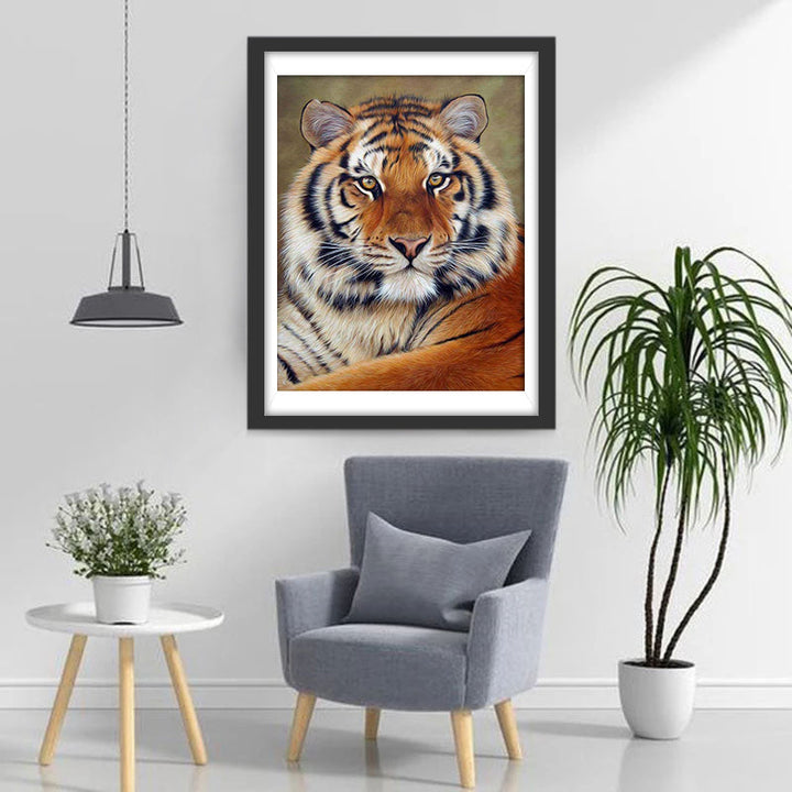 Een Serieuze Tijger Diamond Painting