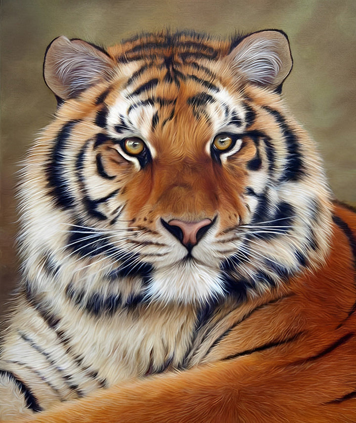 Een Serieuze Tijger Diamond Painting