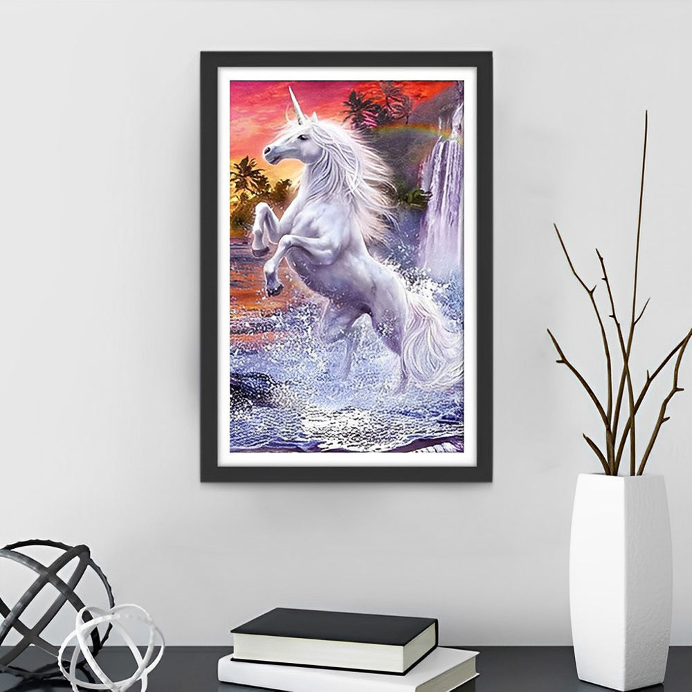 Een Springende Eenhoorn Diamond Painting