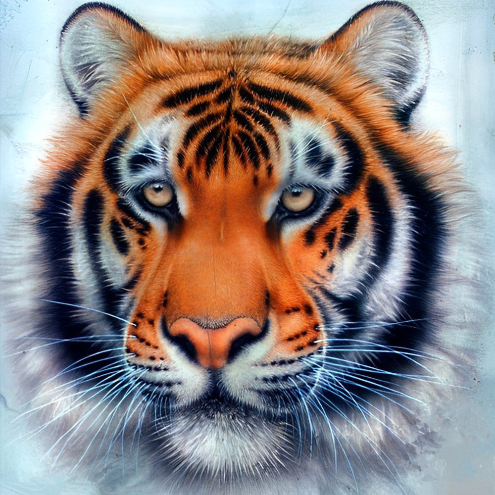 Een Tijger die omhoog Kijkt Diamond Painting