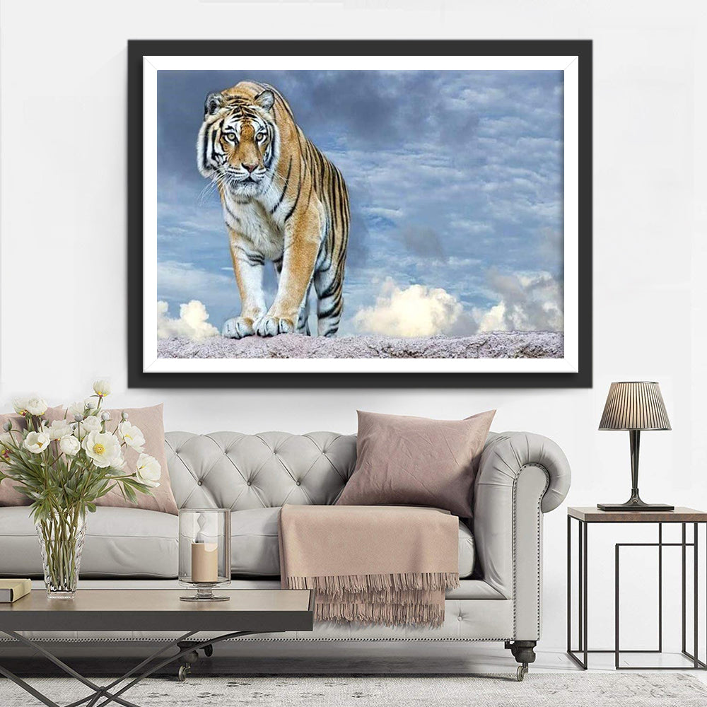 Een Tijger op een Klif Diamond Painting