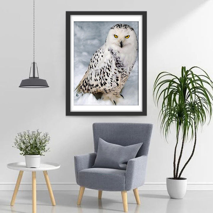 Een Uil in de Sneeuw Diamond Painting