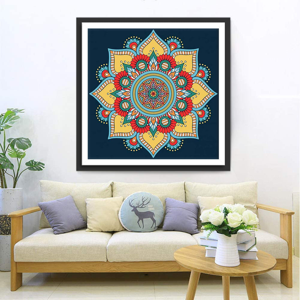 Een Verfijnde Kunstuiting van Symmetrie Diamond Painting