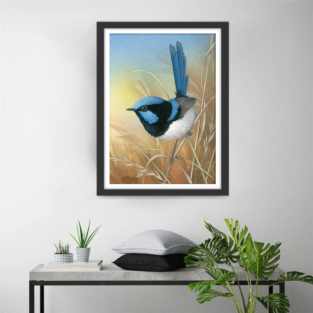 Een Vogel in de Struik Diamond Painting