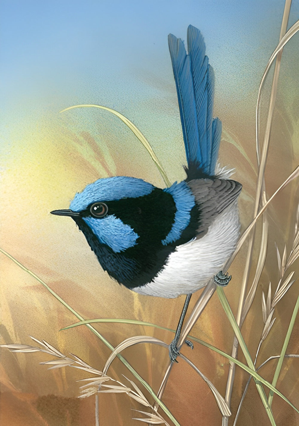 Een Vogel in de Struik Diamond Painting
