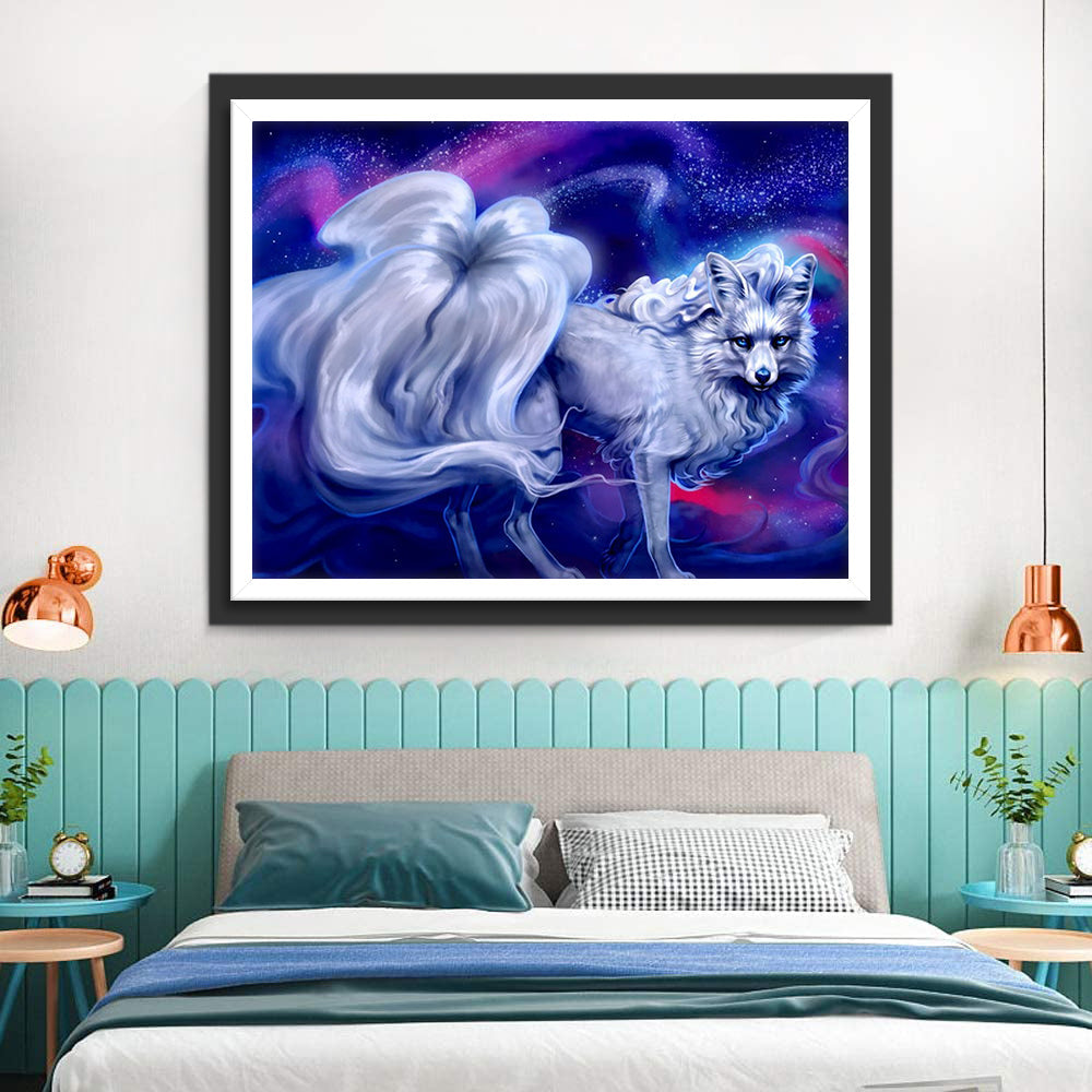 Een Vos met een Lange en Witte Staart Diamond Painting