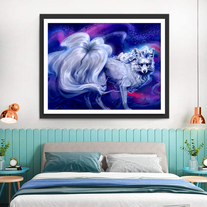 Een Vos met een Lange en Witte Staart Diamond Painting