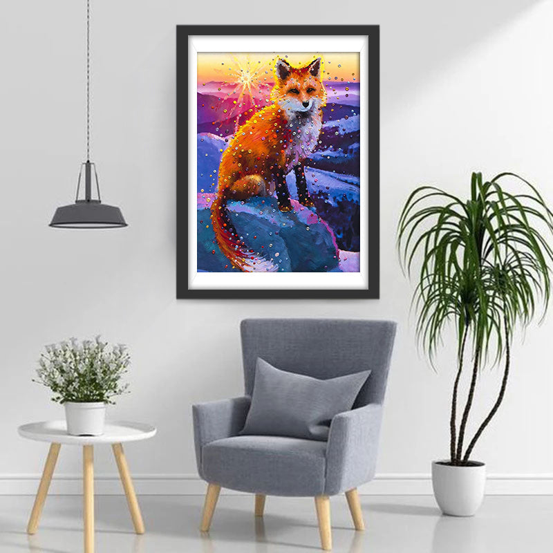 Een Vos op een Heuvel Diamond Painting