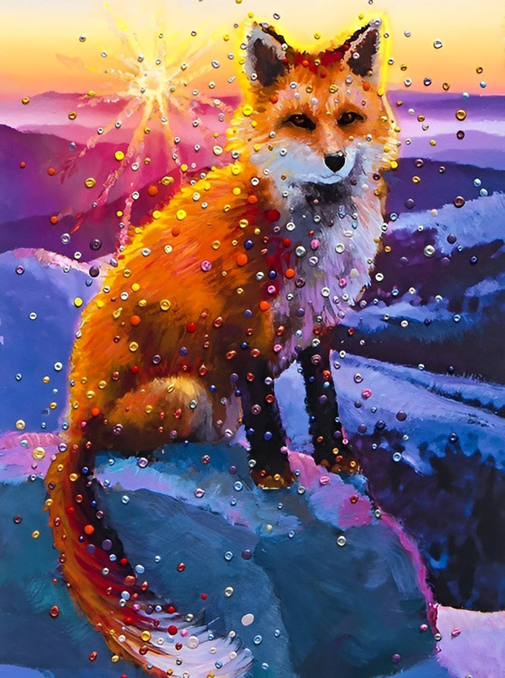 Een Vos op een Heuvel Diamond Painting