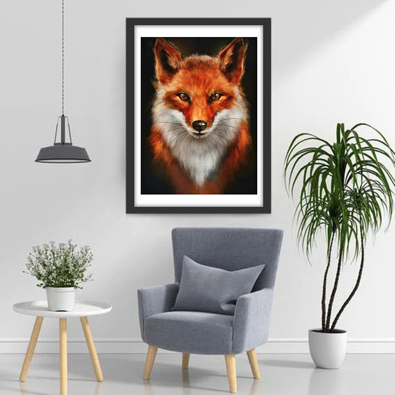 Een Witte en Bruine Vos Diamond Painting