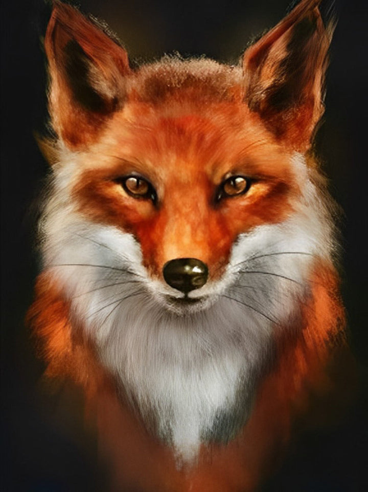 Een Witte en Bruine Vos Diamond Painting