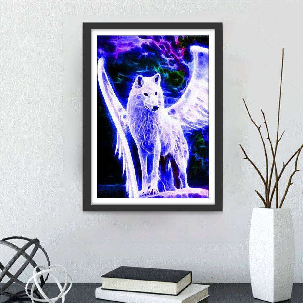 Een Wolf met Vleugels Diamond Painting