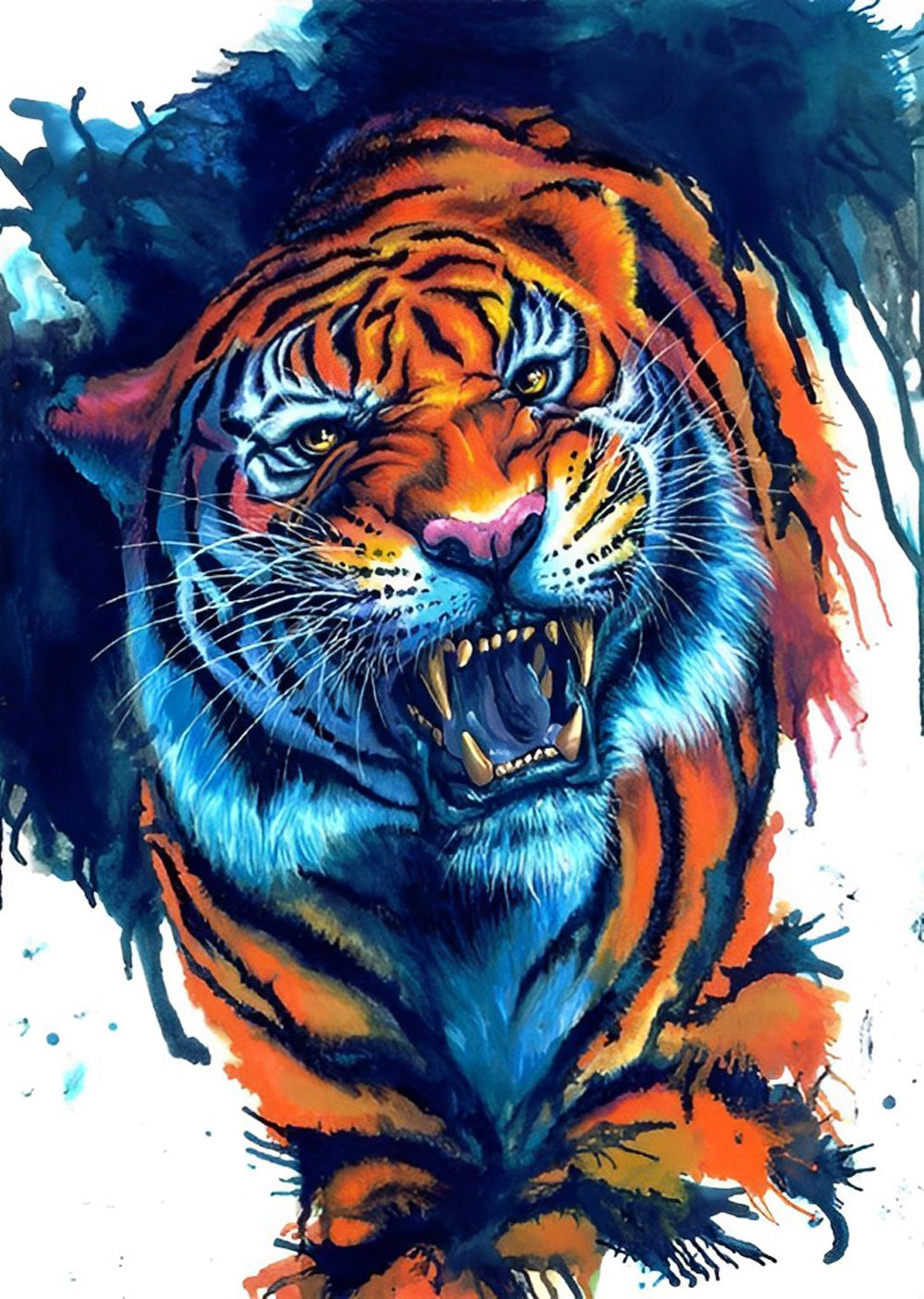 Een Wrede Tijger Diamond Painting