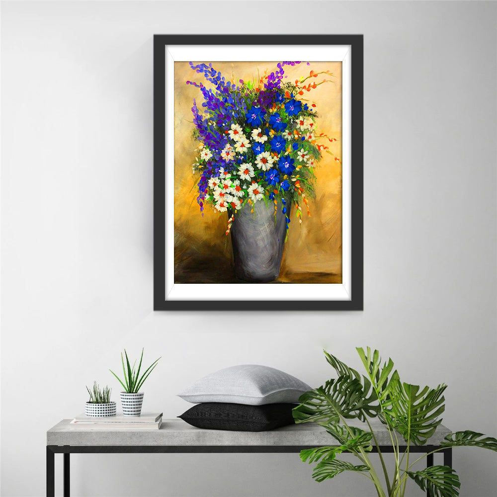 Een Zee van Bloeiende Bloemen Diamond Painting