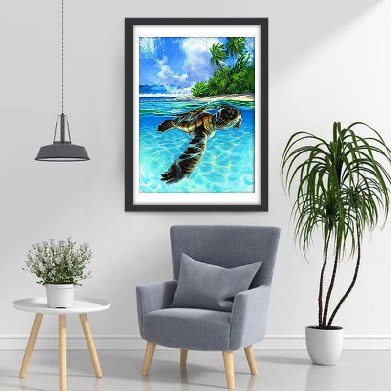 Een Zeeschildpad in de Archipel Diamond Painting