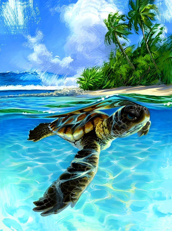 Een Zeeschildpad in de Archipel Diamond Painting