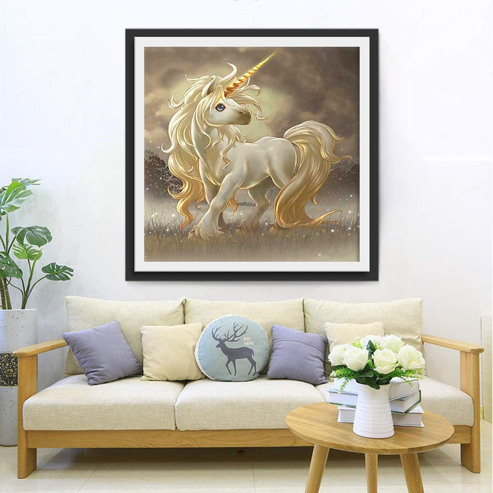 Eenhoorn in Magisch Gloed Diamond Painting