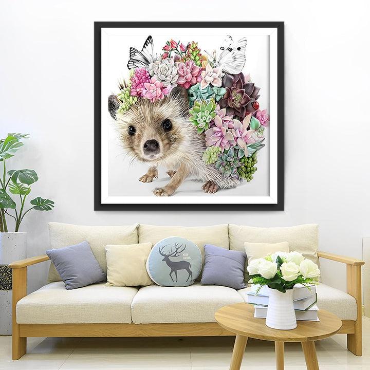 Egels Dragen Bloemen en Vlinders Diamond Painting