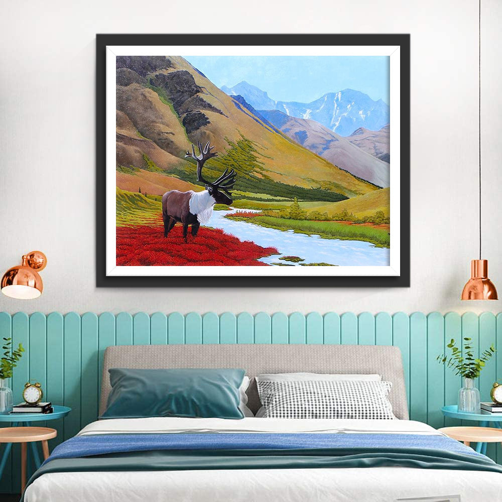 Eland bij een Beekje Diamond Painting