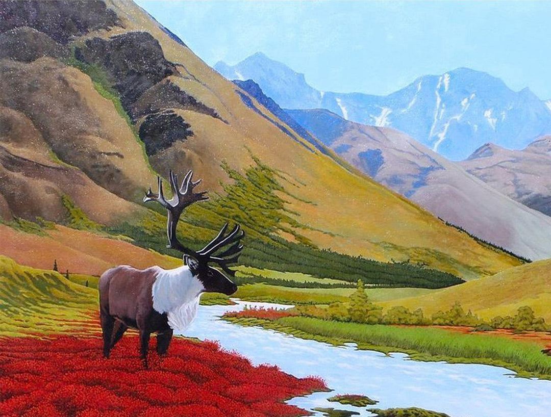 Eland bij een Beekje Diamond Painting