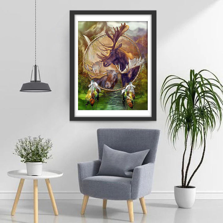 Eland in Dromenvanger-sfeer Diamond Painting