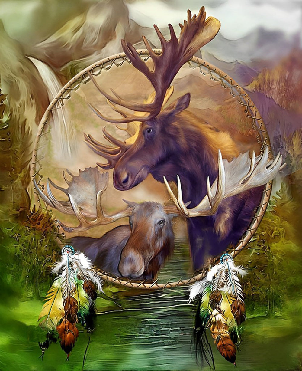 Eland in Dromenvanger-sfeer Diamond Painting
