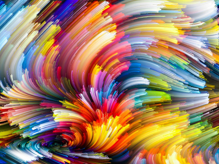 Energiek Dynamisch Abstract Kleurenspiraal Diamond Painting