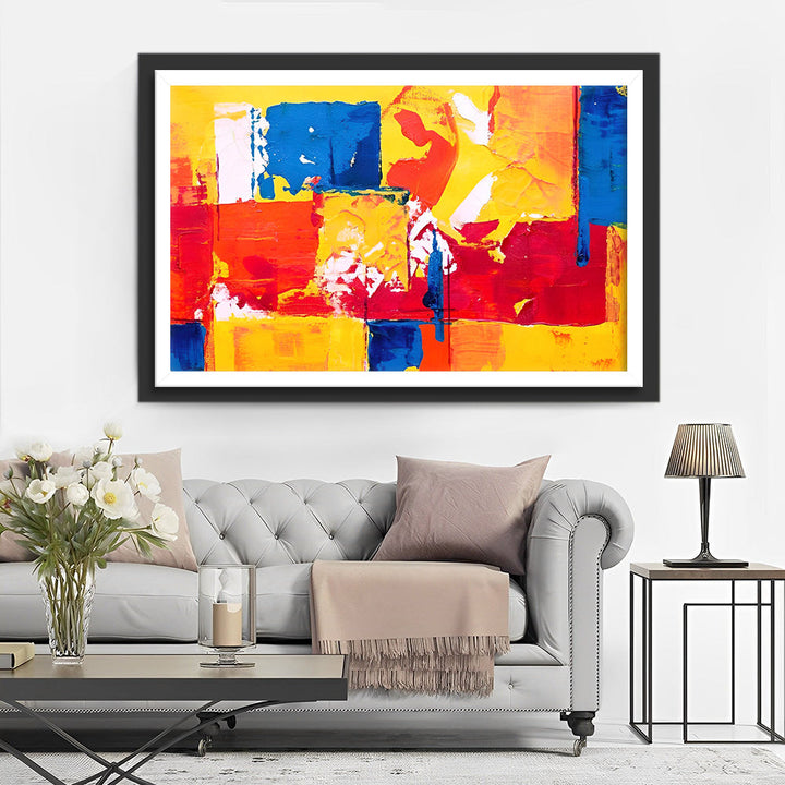 Energiek Hartstochtelijk Abstrakt Kleurenspel Diamond Painting