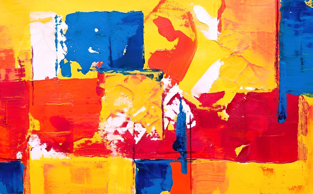 Energiek Hartstochtelijk Abstrakt Kleurenspel Diamond Painting
