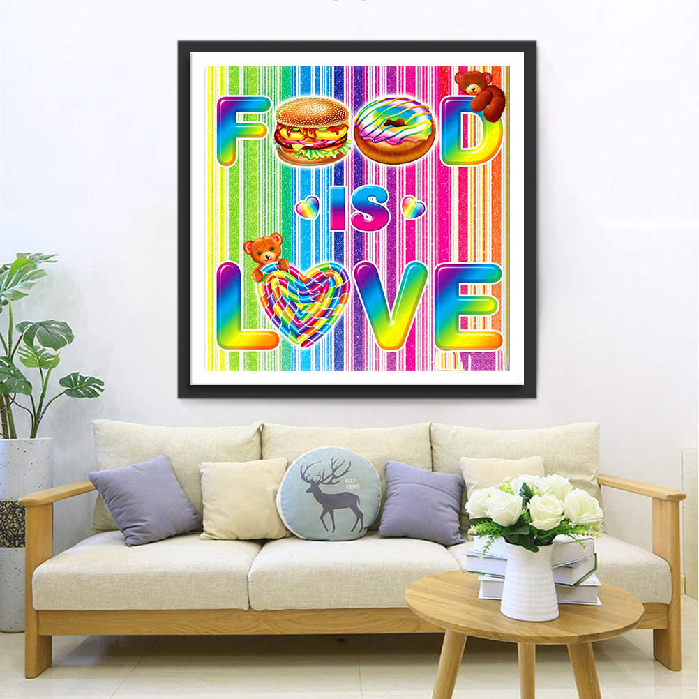 Eten is Liefde Diamond Painting