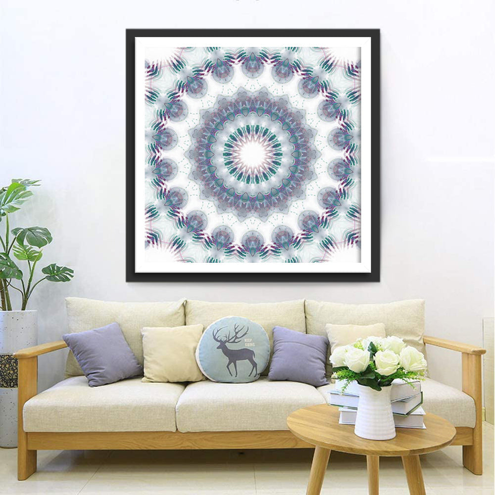 Etherische Bloemenwereld in Cirkelvorm Diamond Painting