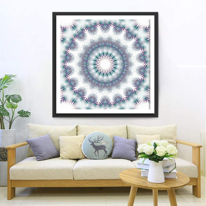 Etherische Bloemenwereld in Cirkelvorm Diamond Painting