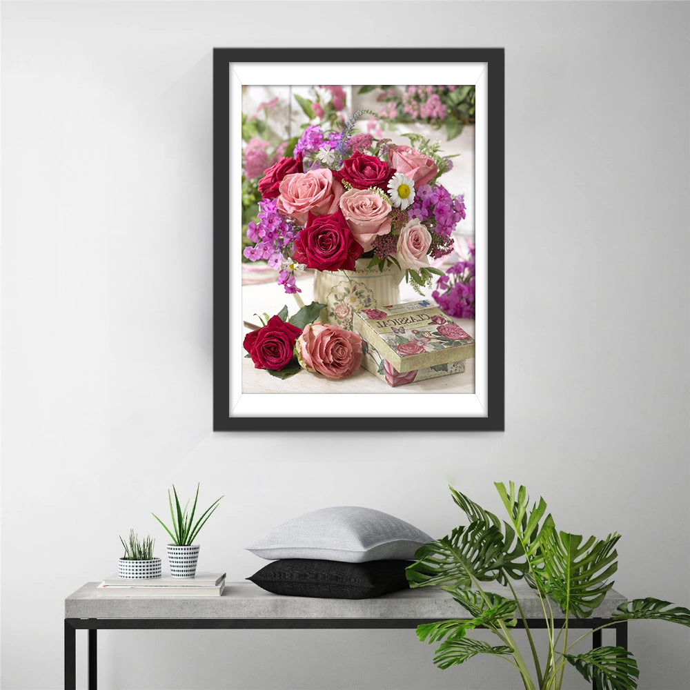 Fantasie-Bloemenmengsel Diamond Painting