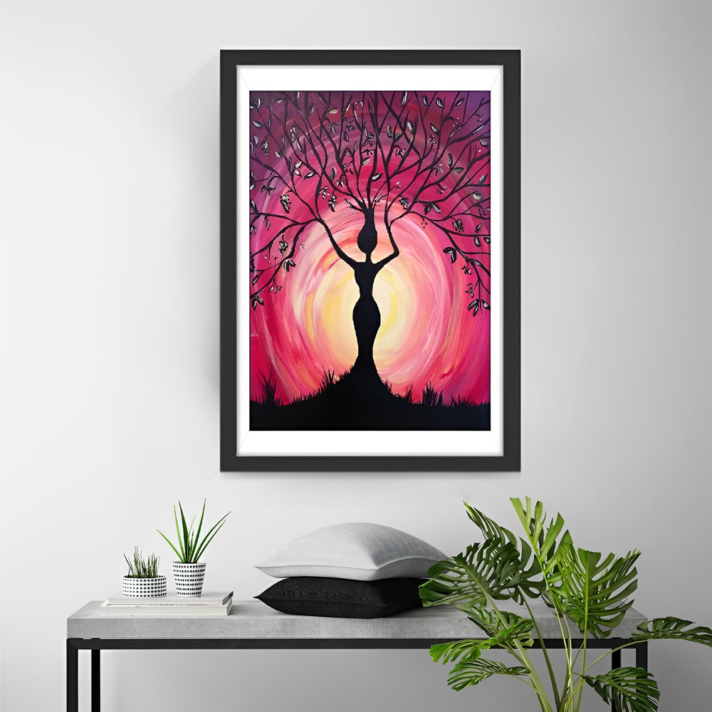 Fantasieprikkelende Bomen Diamond Painting