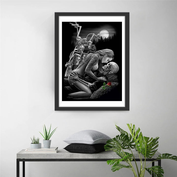 Fantasierijk Griezelig Maanlichttafereel Diamond Painting