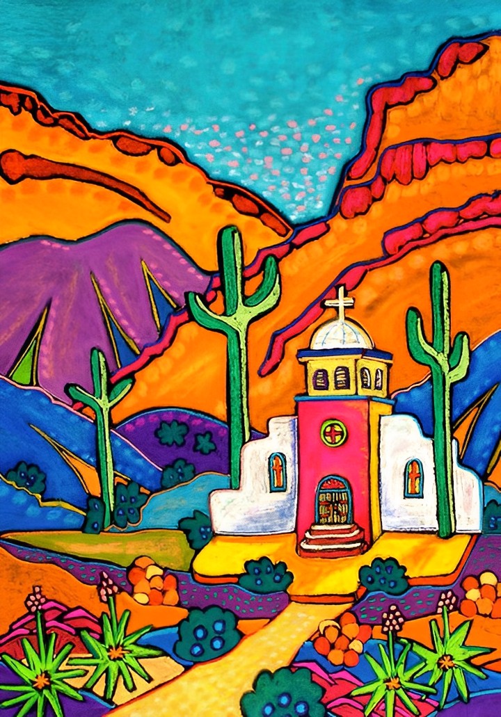 Fantasierijk Kindachtig Zuidwestelijk Kerkbeeld Diamond Painting