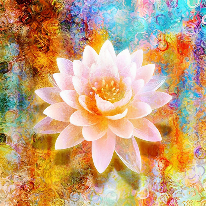 Fantasierijk-luchtige Lotusbloem Diamond Painting