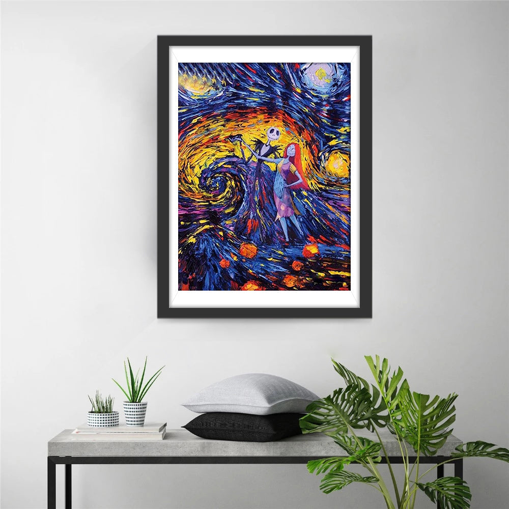 Fantasierijke Ontmoeting in een Sterrenacht Diamond Painting