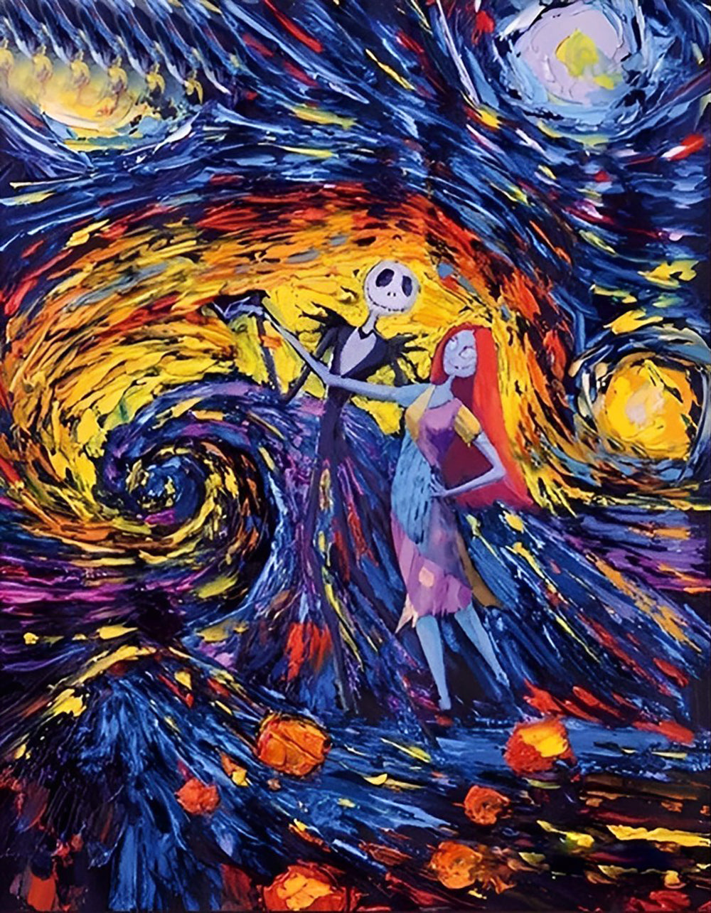 Fantasierijke Ontmoeting in een Sterrenacht Diamond Painting