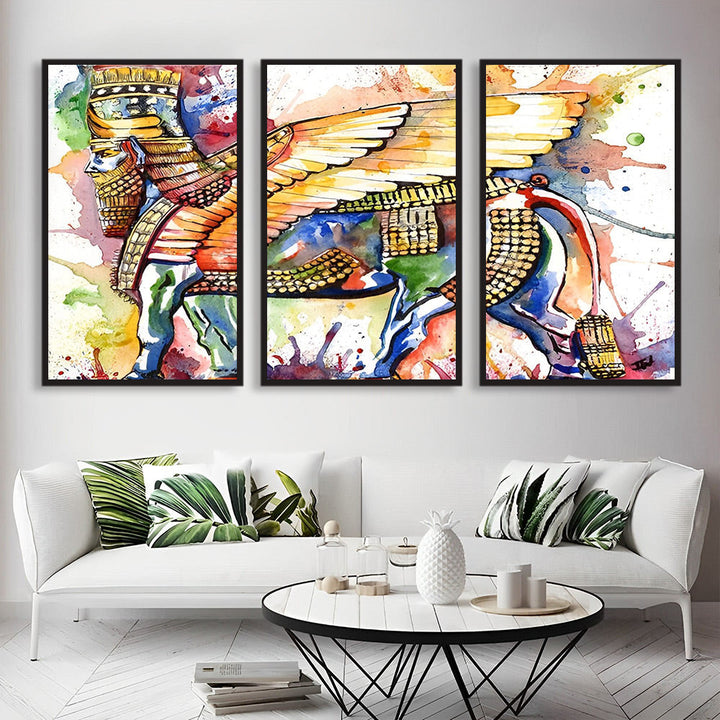 Fantasierijke Vogelbeelden in Kleurvlekken 3 Platen Diamond Painting