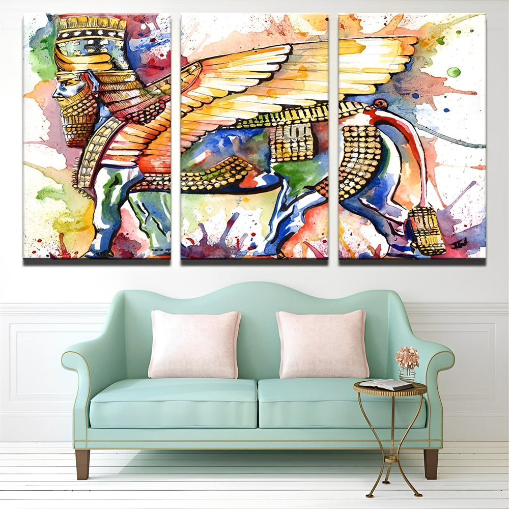Fantasierijke Vogelbeelden in Kleurvlekken 3 Platen Diamond Painting