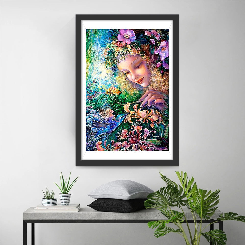 Fantasierijke Wereld van de Dromende Meid Diamond Painting