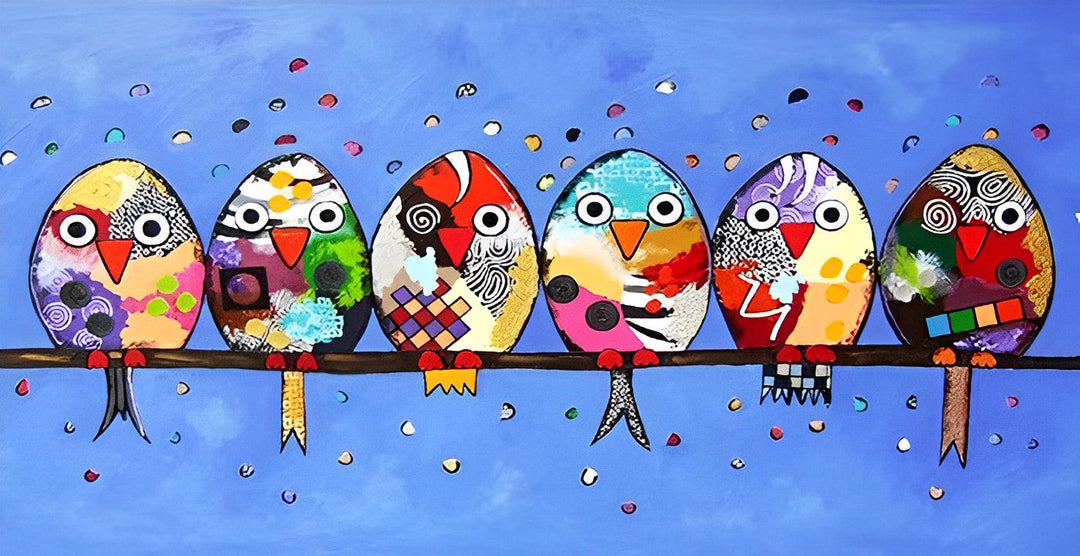 Fantasieryke Vogels op Lijn Diamond Painting