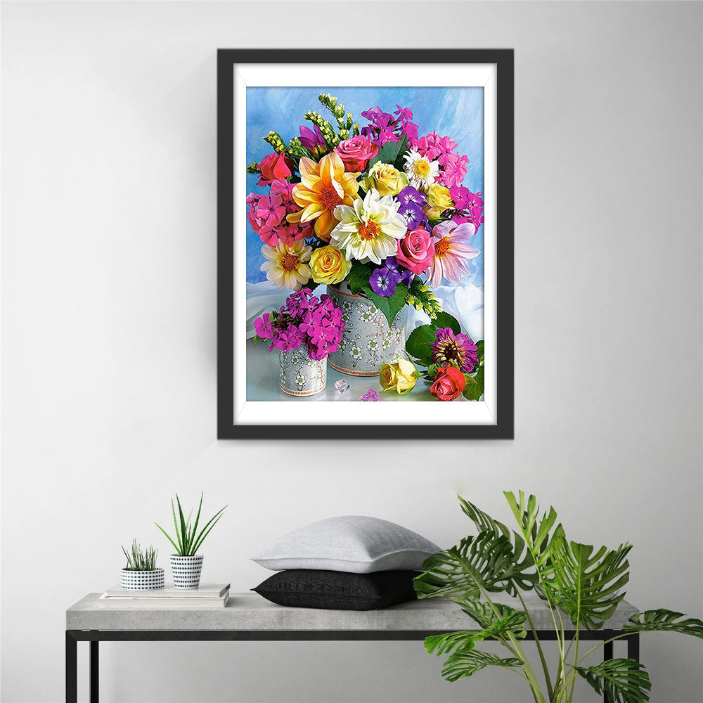 Feest van Bloemen in Vaas Diamond Painting